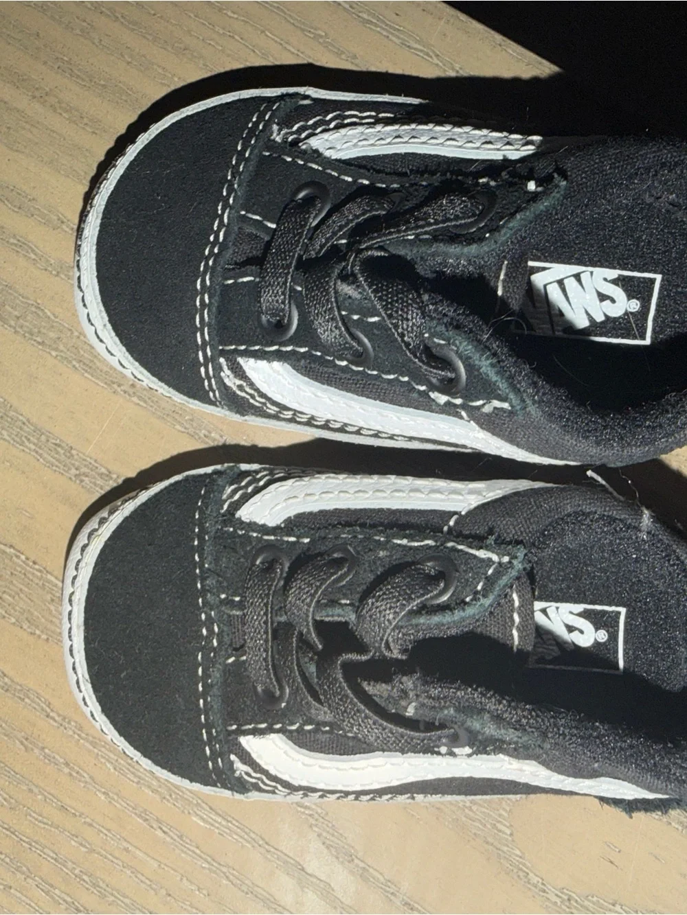 Vans Kids Black and White Low-Top Skate Sneakers